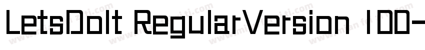 LetsDoIt RegularVersion 100字体转换